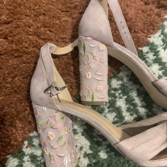 Call It Spring Shoes - Call it spring Light pink velvet ! Floral heels 4” Very good condition. Size 9